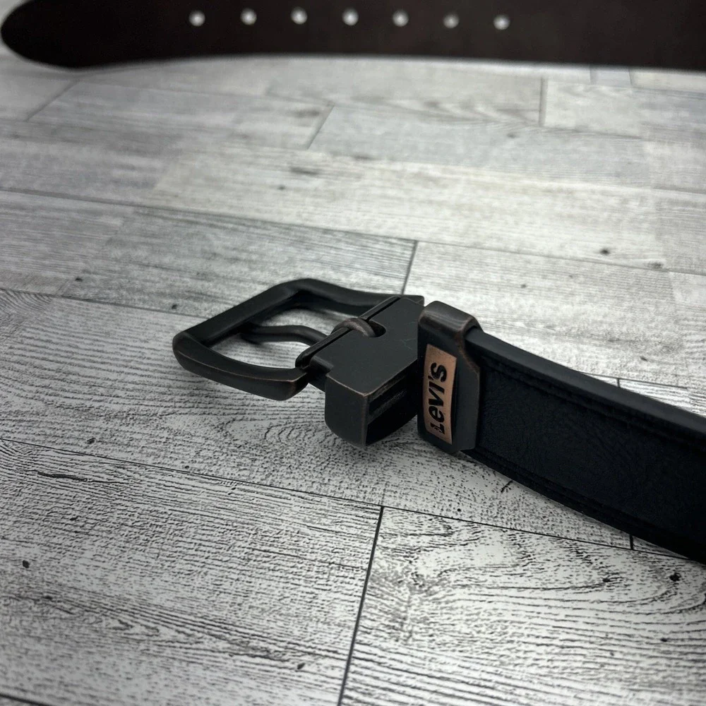 Levi's Men's Reversible Leather Casual  Black-Brown Belt Size XL 42